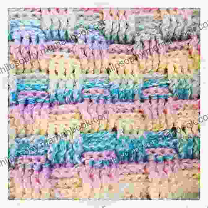 A Colorful Basket Weave Blanket In Rainbow Colors CROCHET PATTERN: Basket Weave Blanket