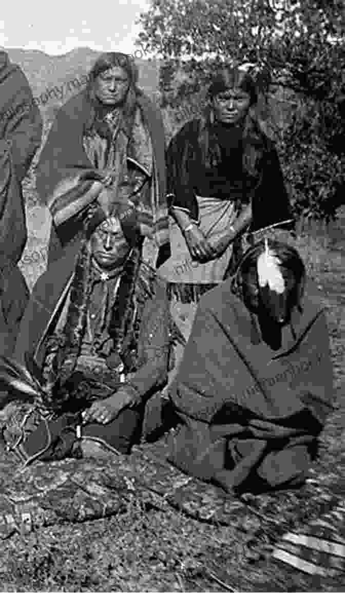 A Group Of Comanche Leaders Seated In A Circle, Engaged In A Council Meeting. Three Years Among The Comanches