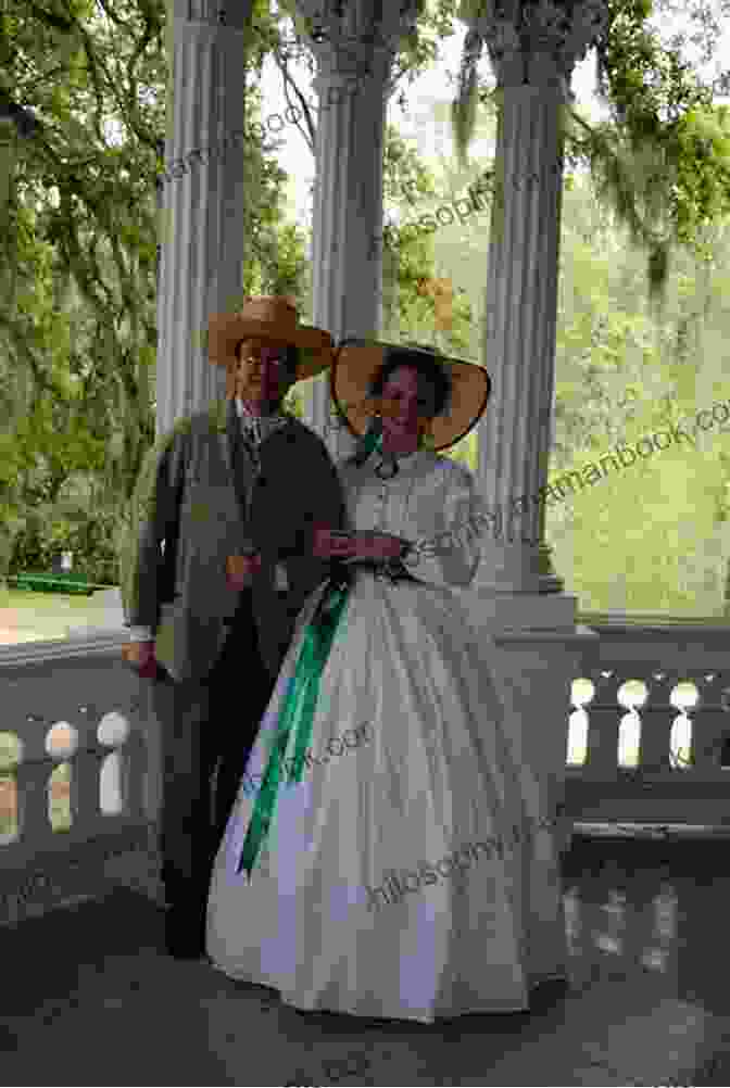 An Antebellum Era Couple Dressed In Formal Attire. Clothing And Fashion In Southern History
