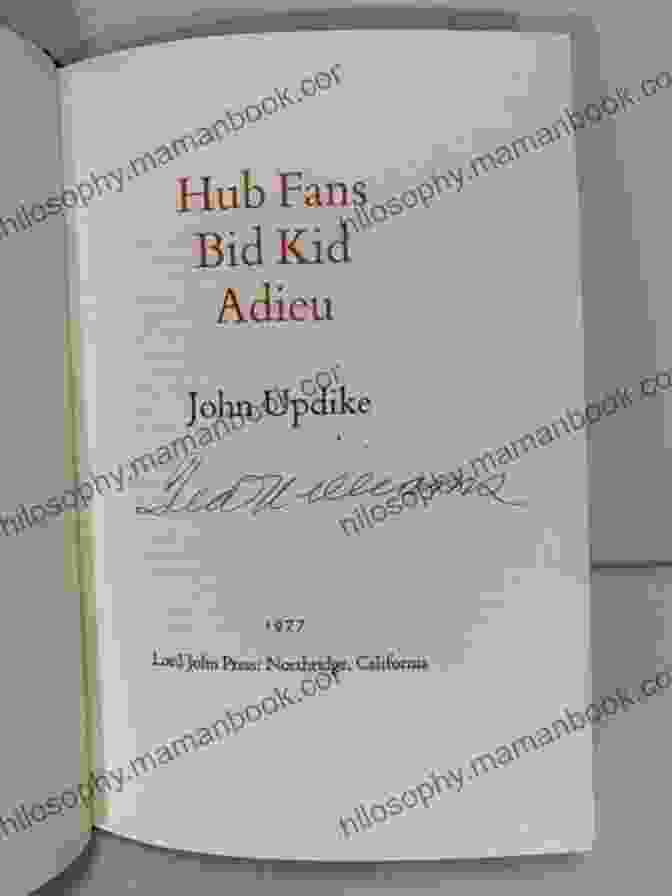 Book Cover Of Hub Fans Bid Kid Adieu By John Updike Free Version 2 John Updike