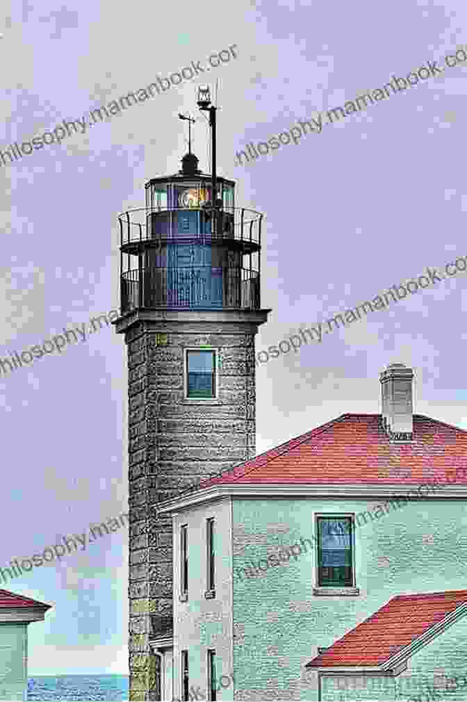 Image Of The Lighthouse With Added Window, Trim, And Stripes Lighthouse Boutique Tissue Box: Plastic Canvas Pattern