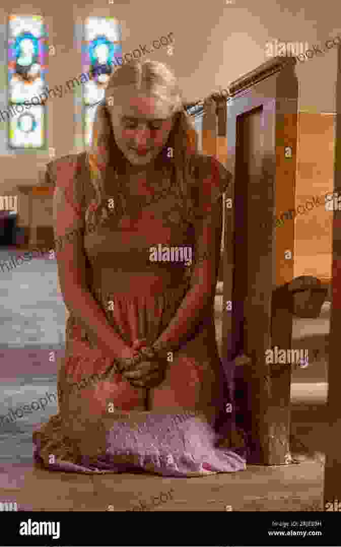 Mallory Kane Kneeling In A Church, Her Hands Clasped In Prayer Reunion Mallory Kane