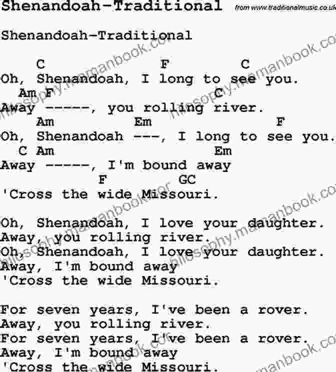 Shenandoah Ukulele Chords And Lyrics 20 Old Time American Tunes Arranged For Ukulele