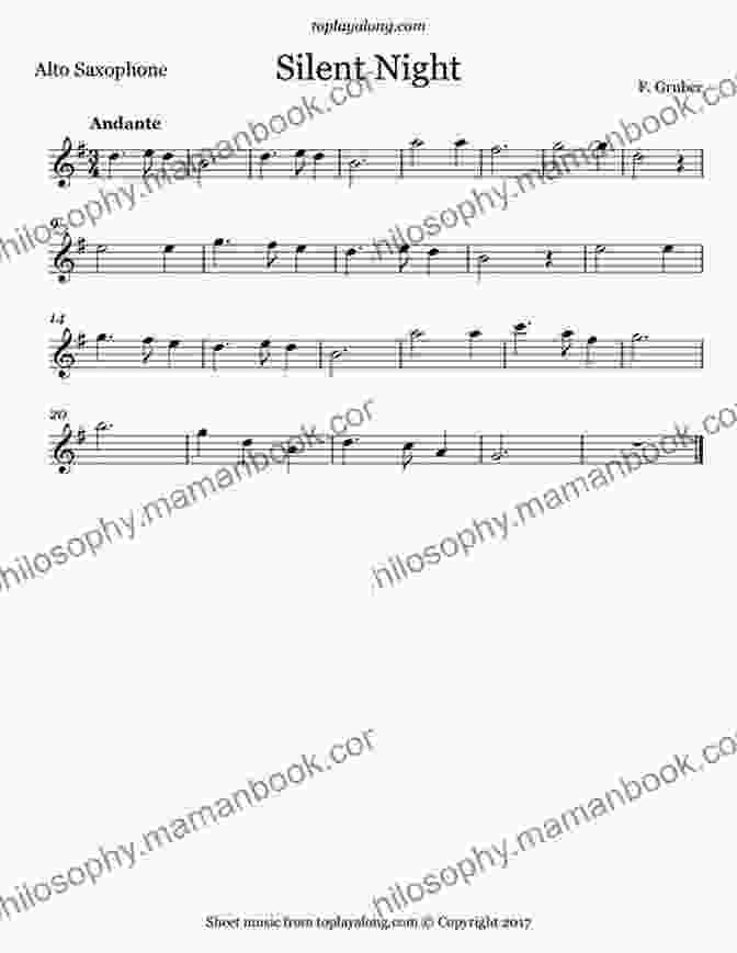 Silent Night Saxophone Quintet Score Sheet Music Silent Night Saxophone Quintet (score): Stille Nacht