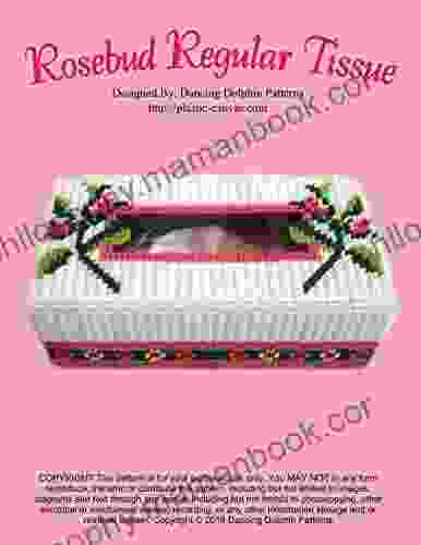 Rosebud Regular Tissue Cover: Plastic Canvas Pattern